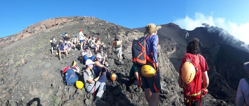 Studenti a Stromboli (Italia)